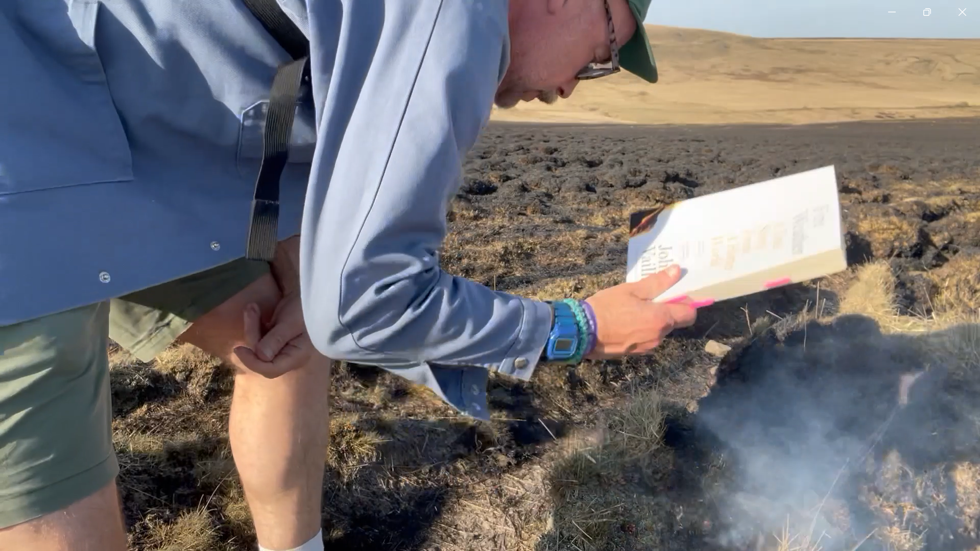 I put out a wildfire with a book about wildfires!